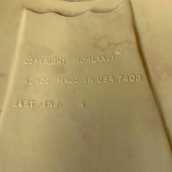 Set of 2 vintage Homco 1976 horned owl wall plaques / wall decor - Picture 7 of 8